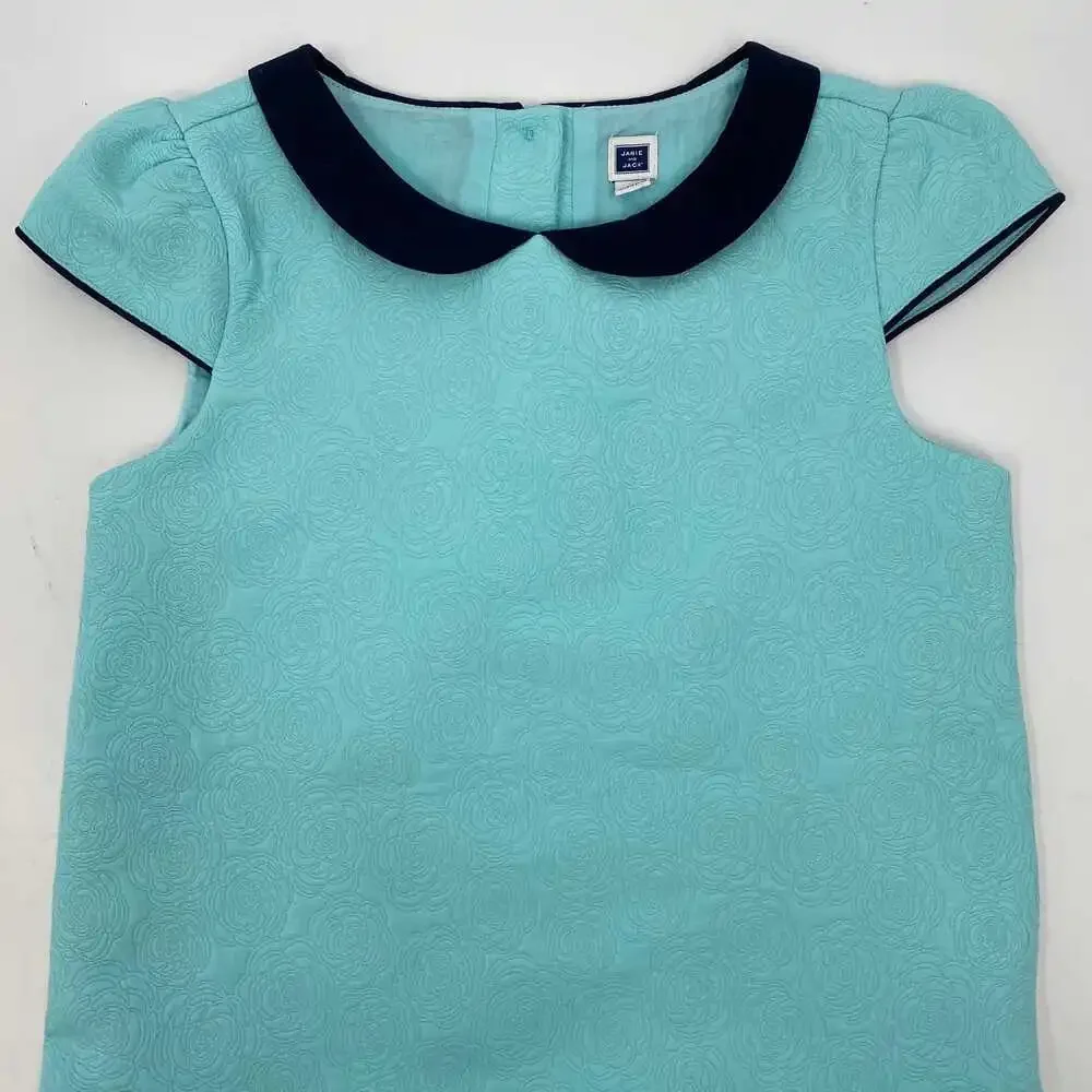 Janie and Jack Blue Rose Print Collared Dress | Girls’ 7 Regular